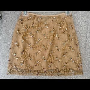BCBG collection lace sequin pearl mini skirt